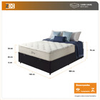 Cama Box Baú Casal Preto + Colchão Molas Ensacadas Hipersoft
