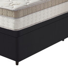 Cama Box Baú Casal Preto + Colchão Molas Ensacadas Houston Pi