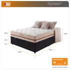 Cama Box Baú Casal Preto + Colchão Molas Superlastic Bahamas