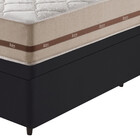 Cama Box Baú Casal Preto + Colchão Molas Superlastic Bahamas
