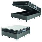 Cama Box Baú Casal Queen Colchão Espuma D33 Pillow Top Millen