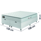 Cama Box Baú Casal Queen Colchão Espuma D33 Pillow Top New Mi