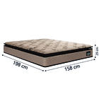 Cama Box Baú Casal Queen Colchão Espuma D33 Pillow Top Van Go