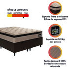 Cama Box Baú Casal Queen Colchão Espuma D33 Pillow Top Van Go