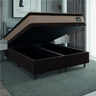 Cama Box Baú Casal Queen Colchão Espuma D33 Pillow Top Van Go