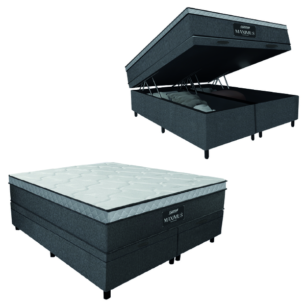 Cama Box Baú Casal Queen Colchão Gazin Maximus Molas Ensacada