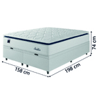 Cama Box Baú Casal Queen Colchão Molas Ensacadas Com Pillow S