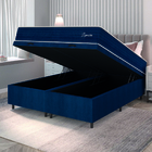 Cama Box Baú Casal Queen Colchão Molas Ensacadas Lamore 158x1