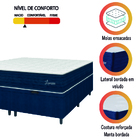 Cama Box Baú Casal Queen Colchão Molas Ensacadas Lamore 158x1