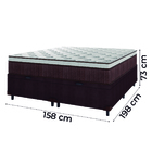 Cama Box Baú Casal Queen Colchão Molas Ensacadas Ômega 158x19
