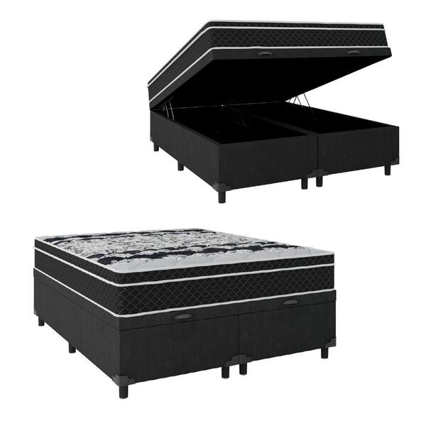 Cama Box Baú Casal Queen Colchão Molas Ensacadas Paradiso 158