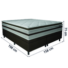 Cama Box Baú Casal Queen Gazin Colchão Molas Ensacadas Pillow