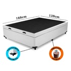 Cama Box Baú Casal Sintético Branco