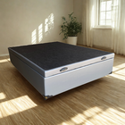 Cama Box Baú Casal Sintético Cinza Com Pistão A Gás - Estrutu