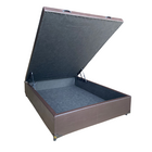 Cama Box Baú Casal Sintético Marrom Com Pistão A Gás - Imperi