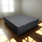 Cama Box Baú Casal Sintético Preto Com Pistão A Gás - Imperiu