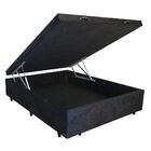 Cama Box Bau Casal Suede(1.38x1.88) Preto