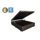 Cama Box Bau Casal Suede(1.38x1.88) Tabaco