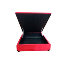 Cama Box Bau Casal Suede(1.38x1.88) Vermelho