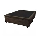 Cama Box Baú Casal Suede Marrom
