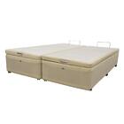 Cama Box Baú Castor Casal Bi Partido Vellus Bege 138x188x35cm