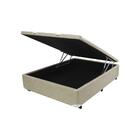 Cama Box Baú Castor Casal Premium Kansas Bege 138x188x35cm