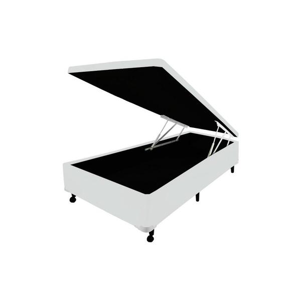 Cama Box Baú Castor Solteiro Corano Branco 120x203x35cm
