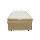 Cama Box Baú Castor Solteiro Linho Bege 120x203x35cm