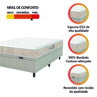 Cama Box Baú Colchão Casal Espuma D33 New Millenium 138x188x6