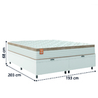 Cama Box Baú Colchão Casal King Molas Ensacadas Real 193x203x