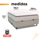 Cama Box Baú Colchão Casal Molas Ensacadas City Pillow Top 13