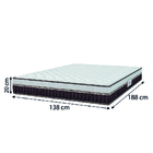 Cama Box Baú Colchão Casal Molas Ensacadas Florida 138x188x61