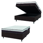 Cama Box Baú Colchão Casal Molas Ensacadas Florida 138x188x61