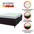 Cama Box Baú Colchão Casal Molas Ensacadas Florida 138x188x61