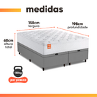 Cama Box Baú Colchão Casal Queen Molas Ensacadas Real 158x198