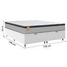 Cama Box Baú Colchão Casal Queen Molas Ensacadas Real 158x198