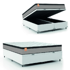 Cama Box Baú Colchão Casal Queen Molas Ensacadas Real 158x198