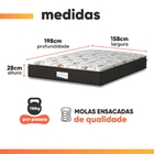 Cama Box Baú Colchão Casal Queen Probel Molas Ensacadas Granv
