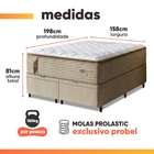 Cama Box Baú Colchão Casal Queen Probel Molas Guarda Costas M