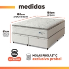 Cama Box Baú Colchão Casal Queen Probel Molas Guarda Costas M