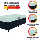 Cama Box Baú Colchão Solteiro Espuma D20 Malibu 78x188x53cm B