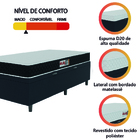 Cama Box Baú Colchão Solteiro Espuma D20 Malibu 78x188x53cm P