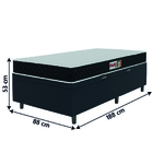 Cama Box Baú Colchão Solteiro Espuma D20 Malibu 88x188x53cm P