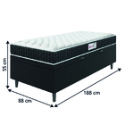 Cama Box Baú Colchão Solteiro Espuma D33 Toronto 88x188x55cm
