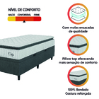 Cama Box Baú Colchão Solteiro Molas Ensacadas City Pillow Top