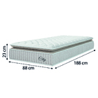 Cama Box Baú Colchão Solteiro Molas Ensacadas City Pillow Top