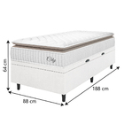 Cama Box Baú Colchão Solteiro Molas Ensacadas City Pillow Top