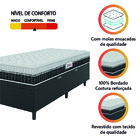 Cama Box Baú Colchão Solteiro Molas Ensacadas Florida 88x188x