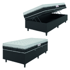 Cama Box Baú Colchão Solteiro Molas Ensacadas Florida 88x188x