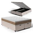 Cama Box Baú Com Colchão De Espuma D33 Double Face Air Pro Fo